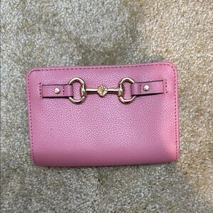 Anne Klein Pink and Gold Wallet with Textured Finish